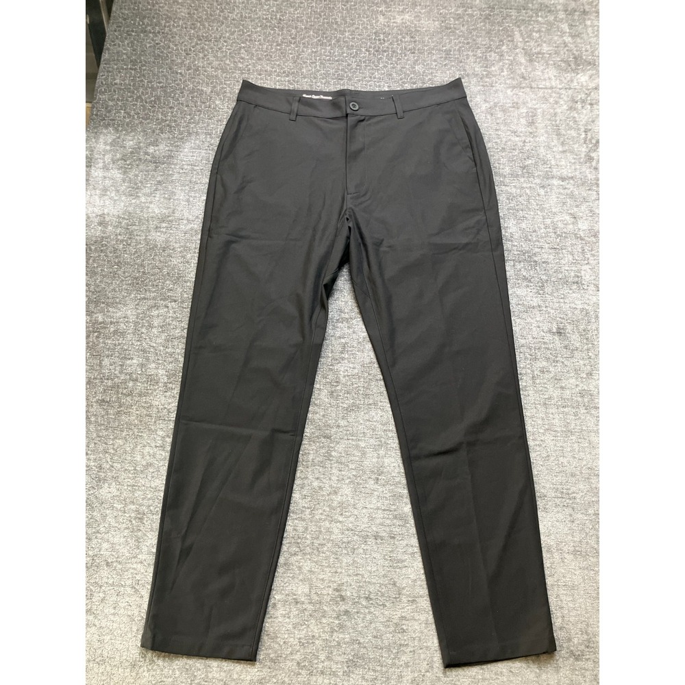 Fresh Clean‎ Threads Chino Pants Mens 34x30 Black High Rise Flat Front Straight